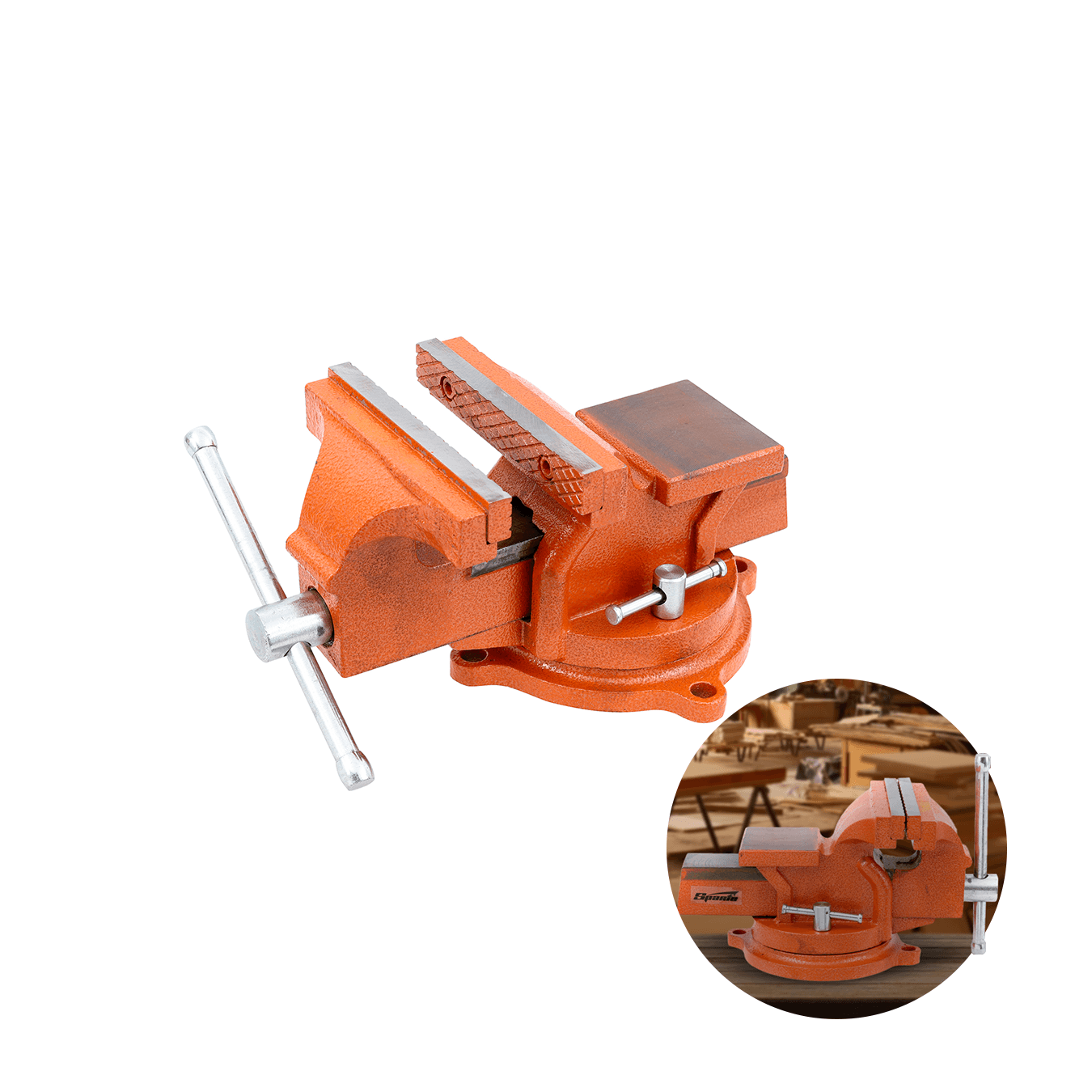 Torno Morsa de Bancada 125 Mm Com Base Giratória E Bigorna - Sparta