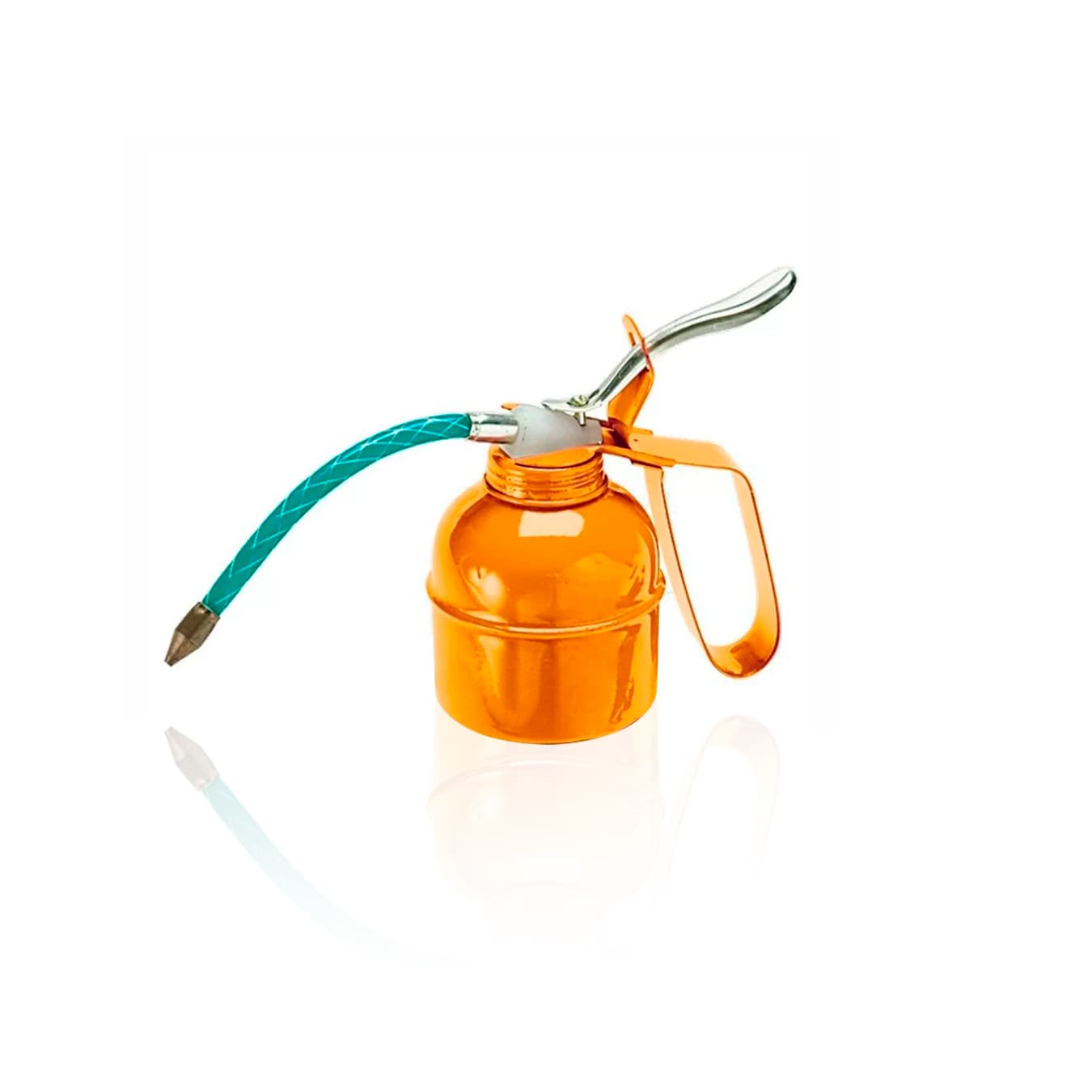 Almotolia Injetora de Óleo Metálica Com Capacidade de 300ml E Ponta Flexível