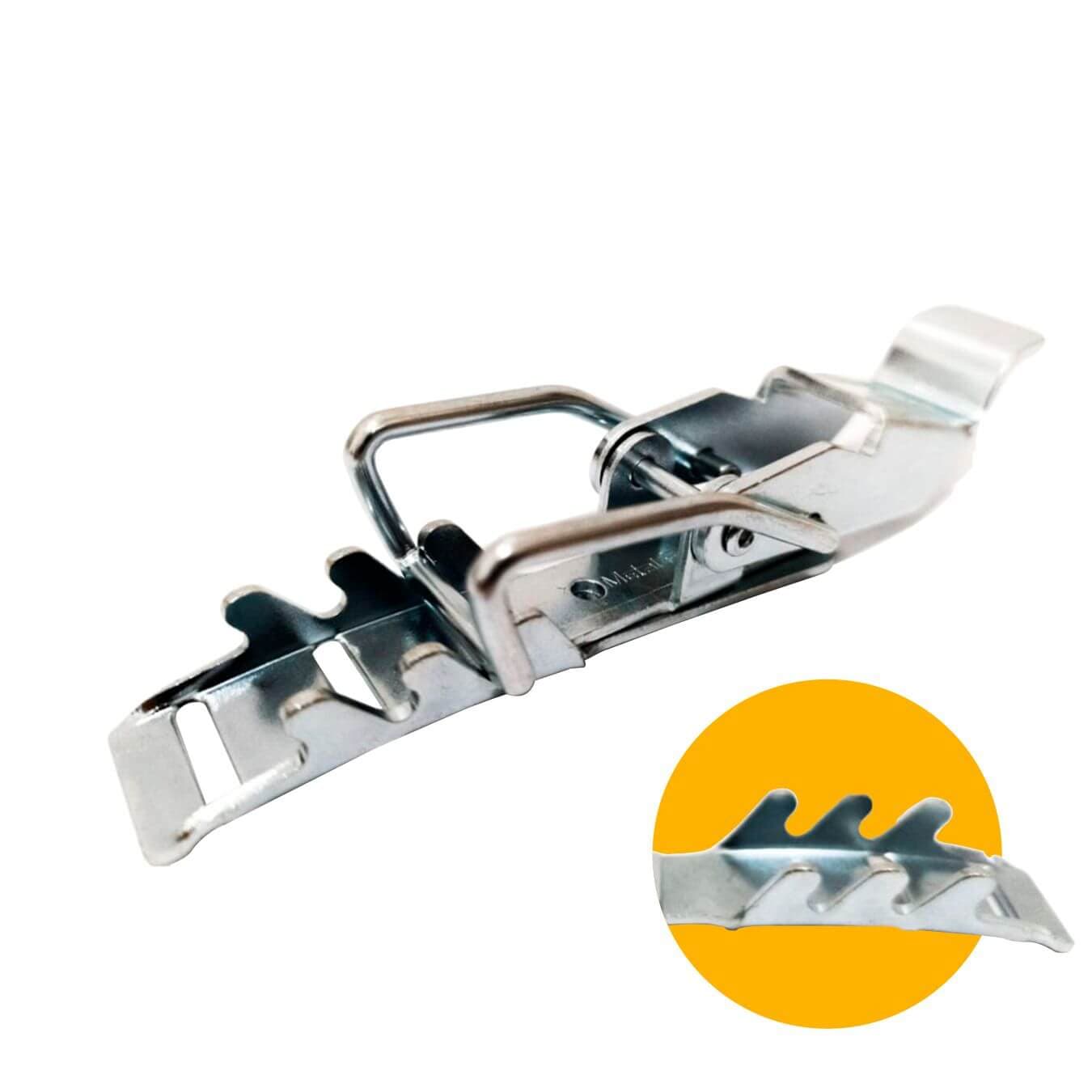 Fecho de Ação Rápida Tamanho Grande Engate Dentado Regulagem 117 Mm