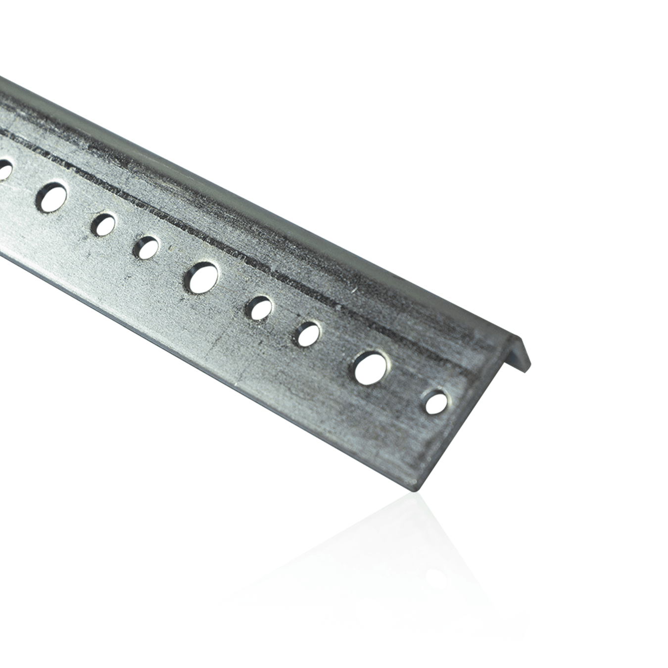 Régua Furada Para Painel de Rack E Cases Zincada - 2 Metros