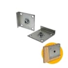 Chapa Suporte 90° Graus Com Rosca 5/16 Zinco Branco