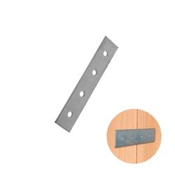 Chapa 20 X 100 Mm Com 4 Furos Em Zinco Branco