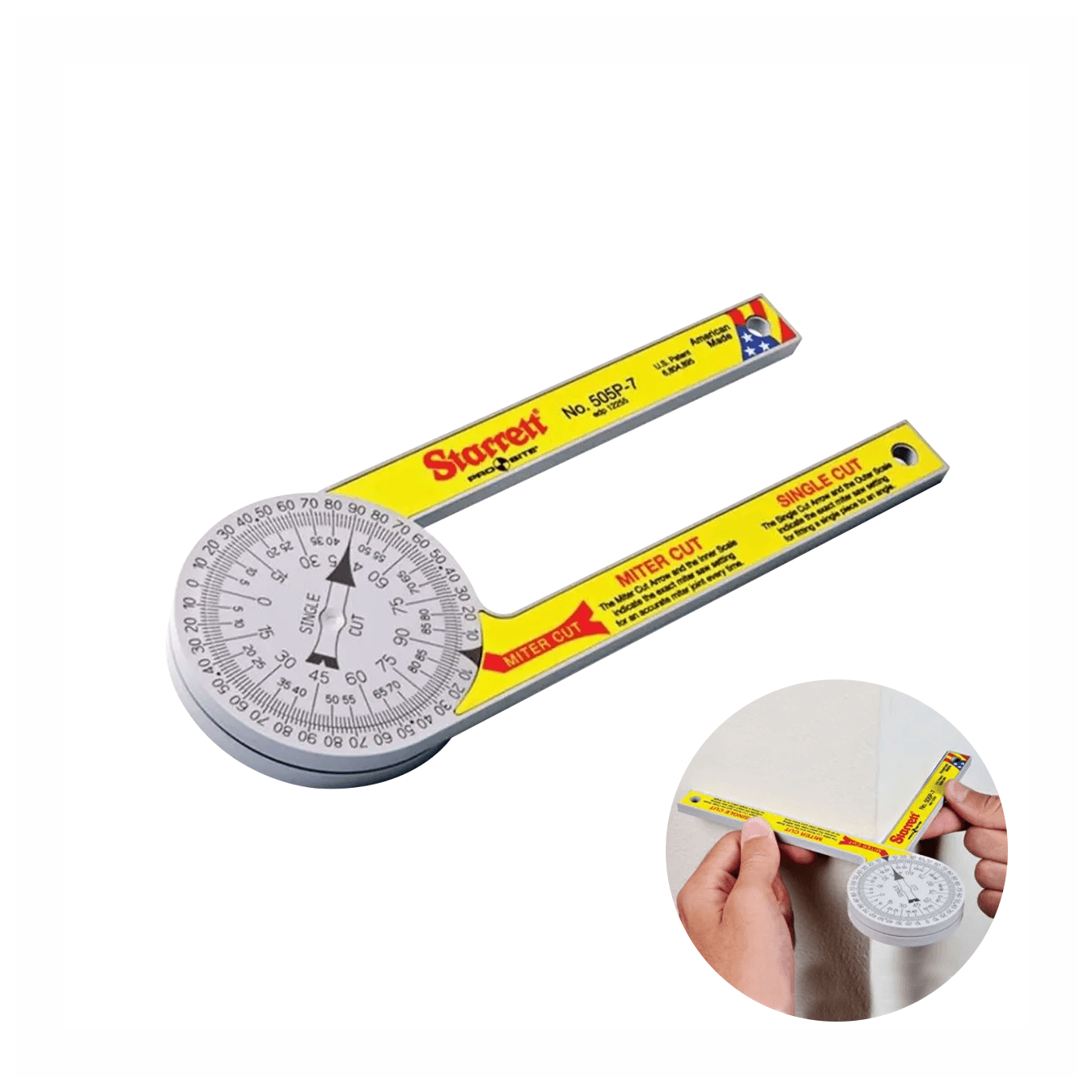 Transferidor de Ângulo Articulado 7" Polegadas Profissional Série Pro-site Starrett
