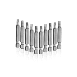 Jogo Ponta Bits Chave Torx T30 de 50 Mm Com 10 Peças Antiderrapante