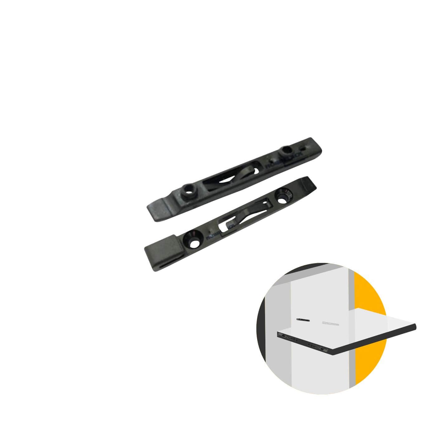 Conjunto Conector Oculto 6,8 X 58 Mm Preto Peças Mdf
