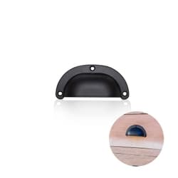 Puxador Concha 64 Mm Preto Fosco Exclusivo