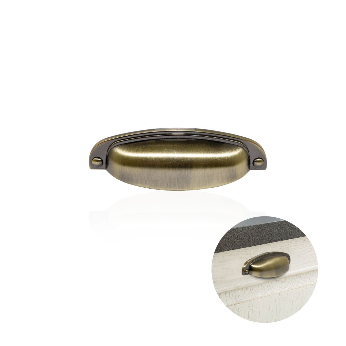 Puxador Concha 96 Mm Paris Antique Exclusivo Renna