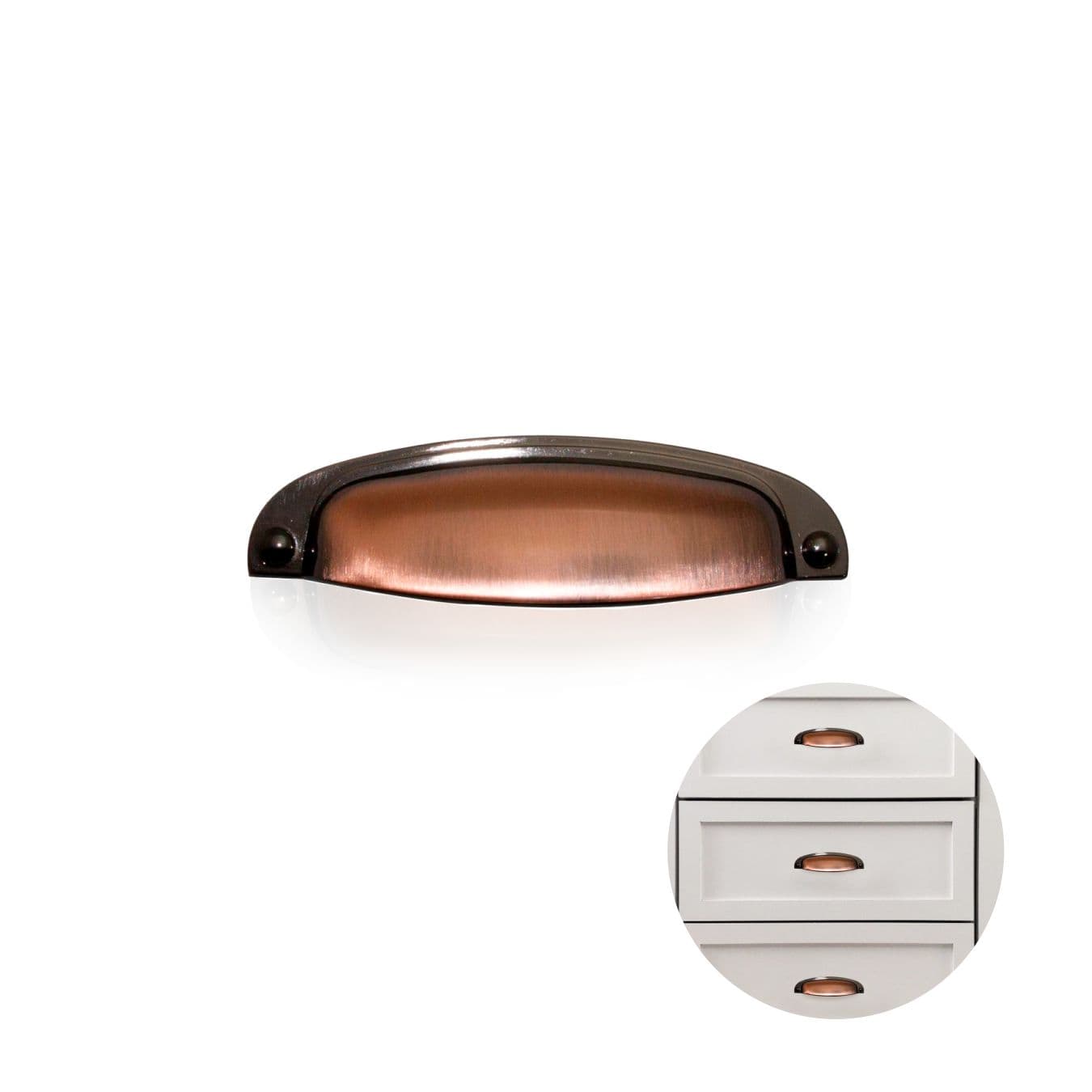 Puxador Concha 96 Mm Paris Cobre Exclusivo Renna