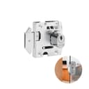 Fechadura Cromada Com Cilindro Oval Para Porta de Vidro Correr 2002 Stam