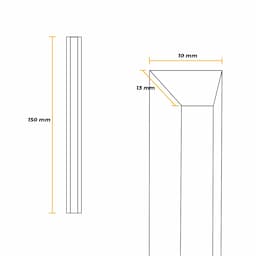 Imagem 4 do Puxador Rometal Slim Para Porta de Vidro 15 Cm Branco