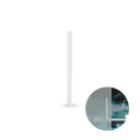 Puxador Slim de 30cm Em Branco Para Porta de Vidro Rometal