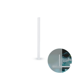 Puxador Slim de 30cm Em Branco Para Porta de Vidro Rometal