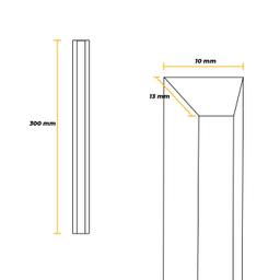 Imagem 4 do Puxador Rometal Slim Para Porta de Vidro 30 Cm Cromo Acetinado