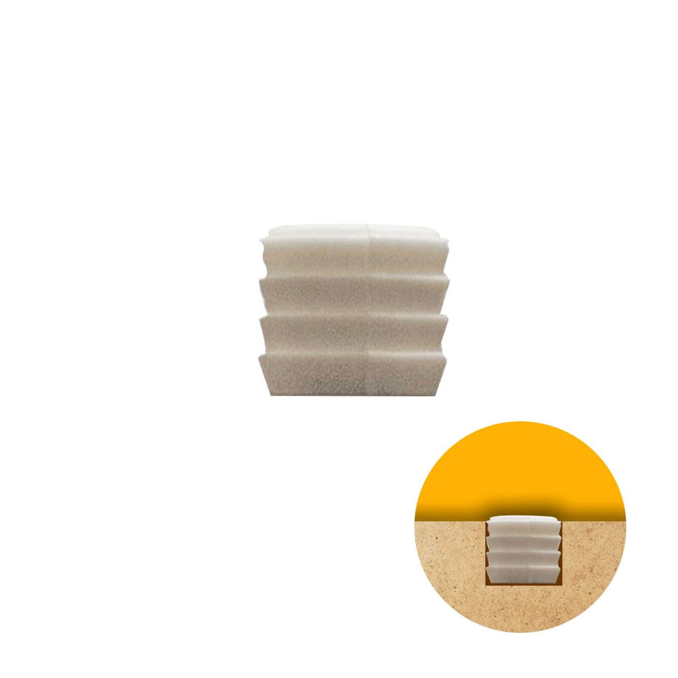 Bucha Cilíndrica 8,2 X 7,4 E Furo 2,4 Mm Em Plástico Branco