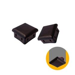 Ponteira Tampa Interna Retangular 40 X 40 Mm Preta