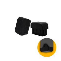 Ponteira Tampa Interna Retangular 50 X 25 Mm Preta