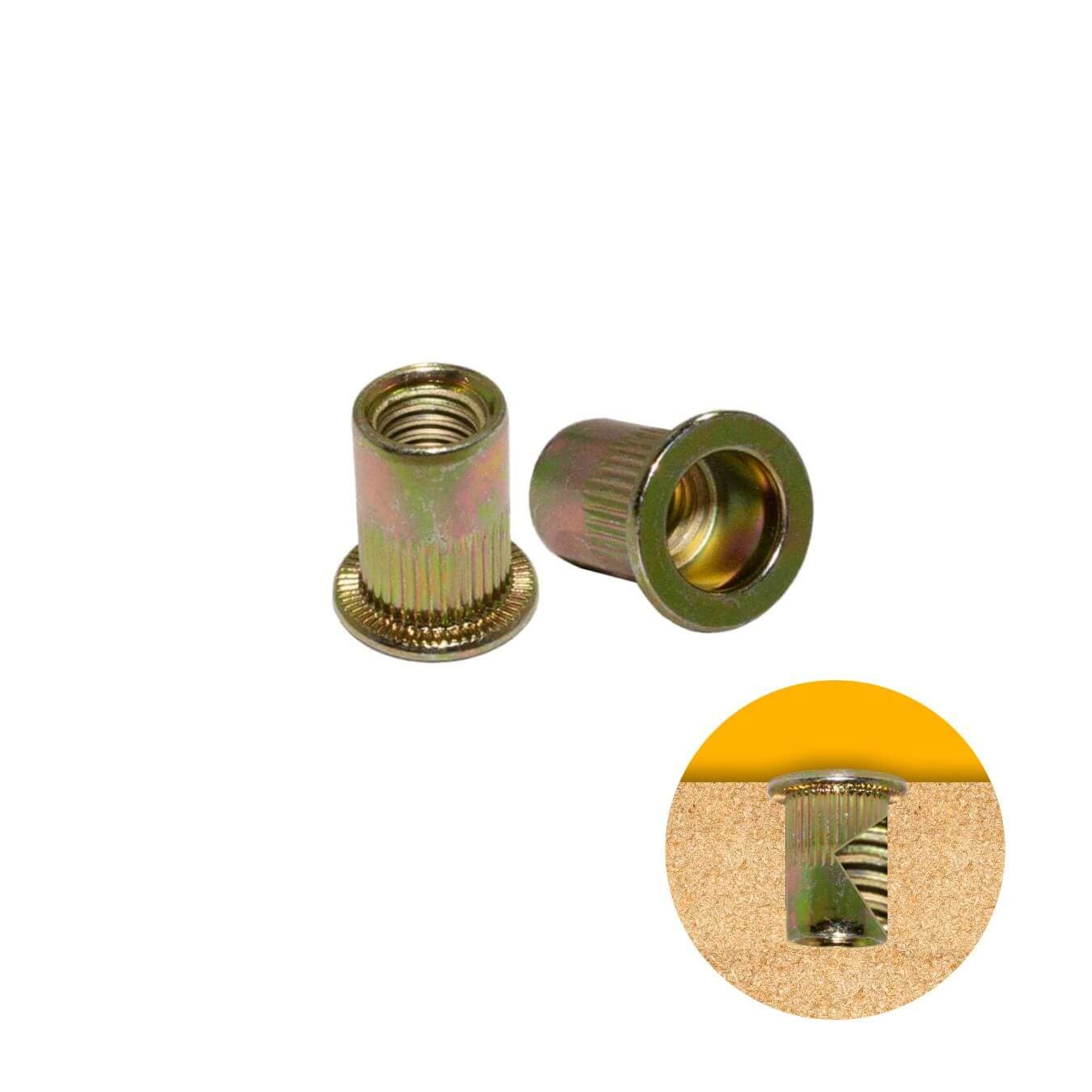 Porca Rebite Rosca Interna M6 X 15 Mm - 100 Unidades