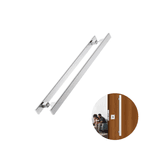 Puxador Prs Duplo Cromado 80 Cm Para Porta Residencial