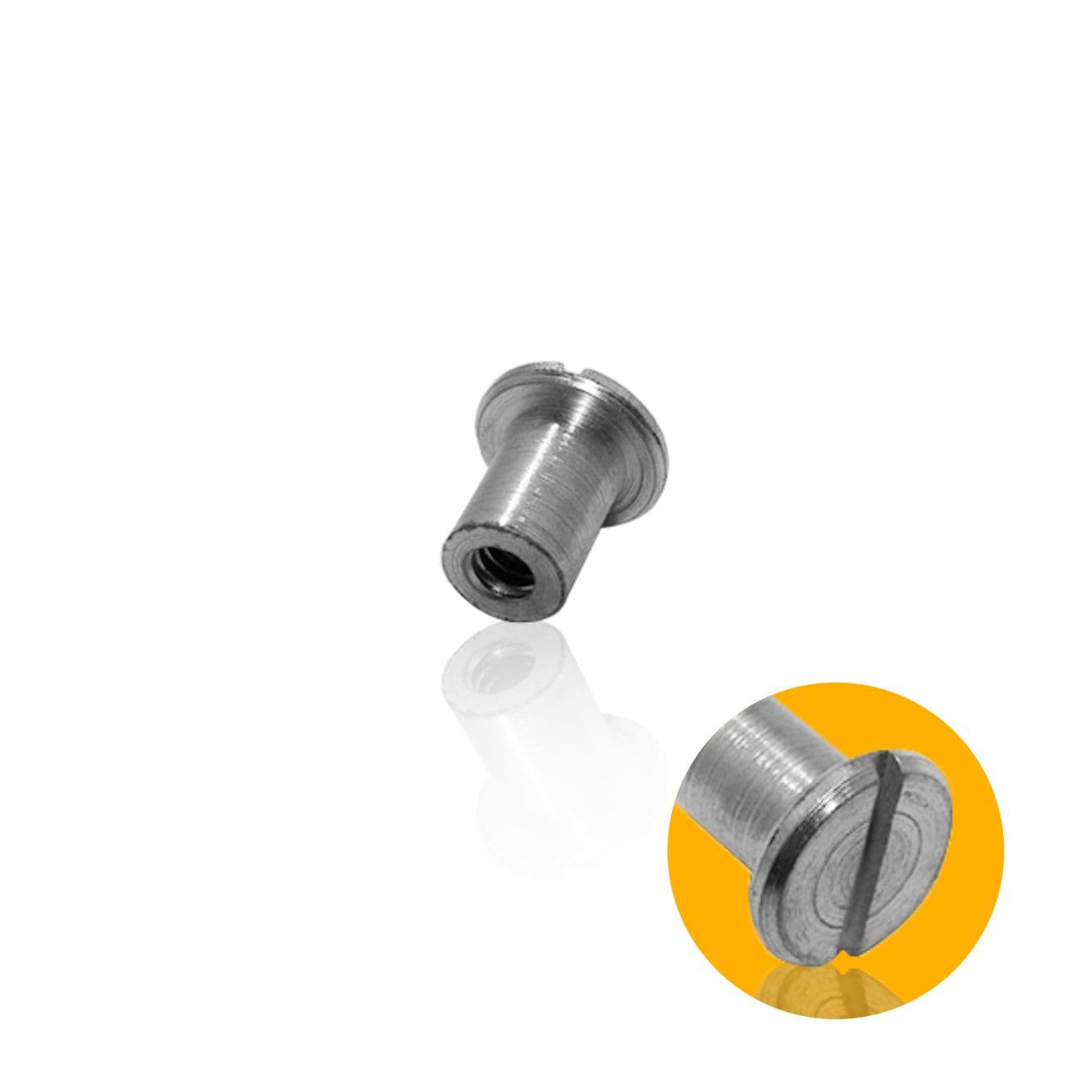 Porca 3/16 Com Fenda Para Parafuso União Zinco Branco