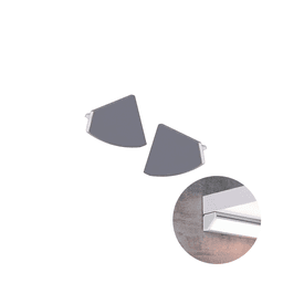 Ponteira 45 Perfil Led 03 Anodizado Fosco