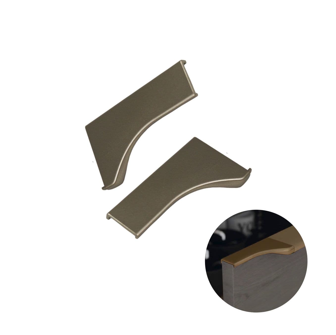 Ponteira Puxador Facetato Champanhe de 18mm Pe183 Rometal