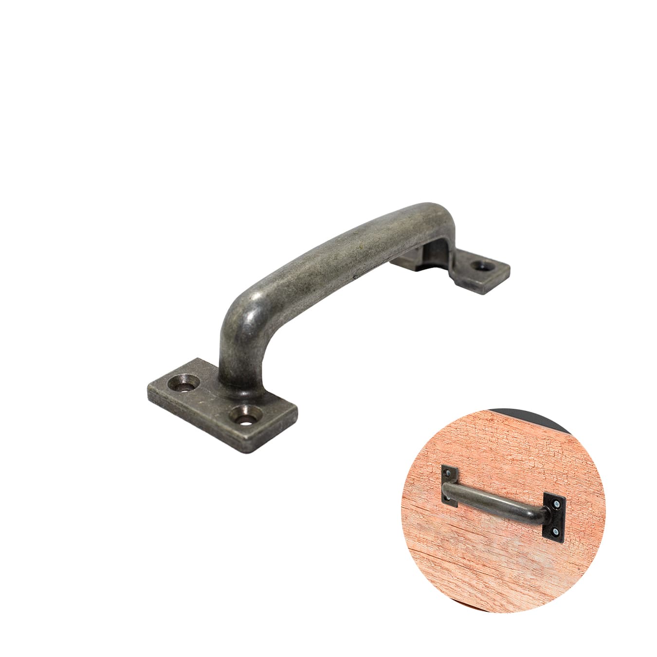 Puxador Alça Prata Envelhecido 10 Cm