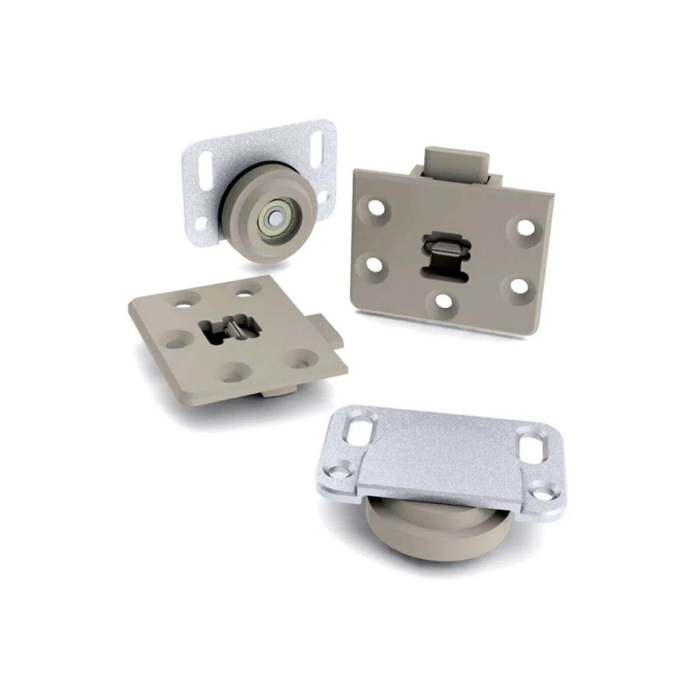 Kit Sistema Para Porta de Correr Ro2201 de 23,3 Mm Com Guia 2205 Rometal
