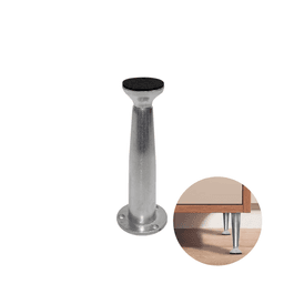 Pé Távola de Alumínio Escovado de 10 Cm Com Regulagem Para Armários E Móveis Mk