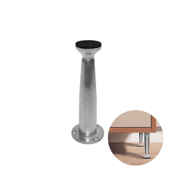 Pé Távola de Alumínio Escovado de 12 Cm Com Regulagem Para Armários E Móveis Mk