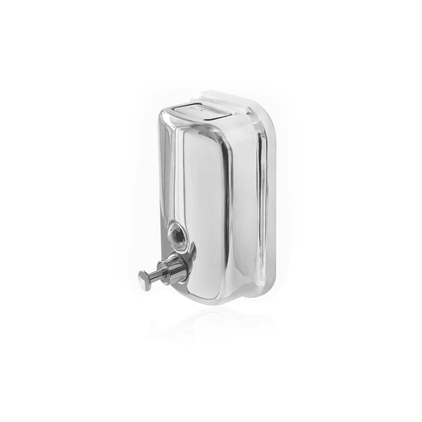 Saboneteira Ou Dispenser Para Álcool Gel de Sobrepor Inox Cromado 500 Ml