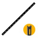 Trilho Cremalheira Simples Preto de 100 Cm Em Aço Para Prateleiras