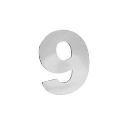 Número Residencial 9 Espelhado