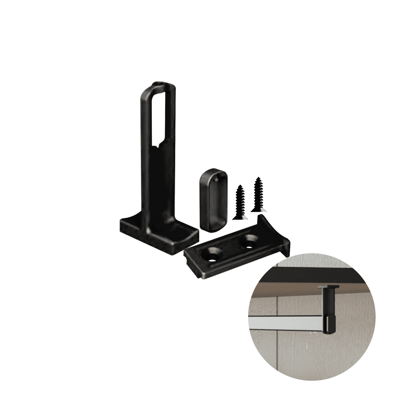 Suporte Topo Para Cabideiro Vesto Preto Rm282 Rometal