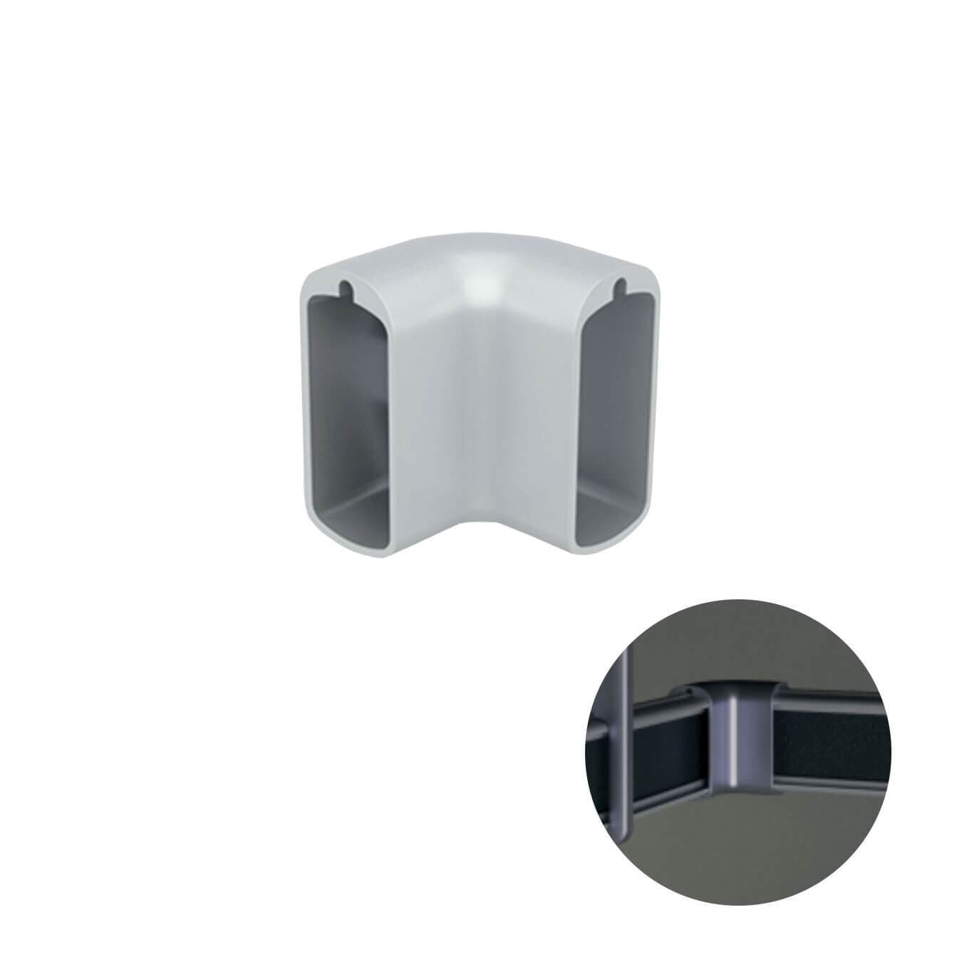 Suporte Conexão 90° Anodizado Para Cabideiro Vesto Rm282 Rometal