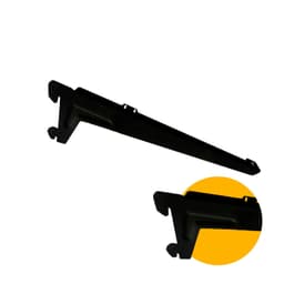 Suporte Preto de 30 Cm Com Aba Para Trilho Cremalheira