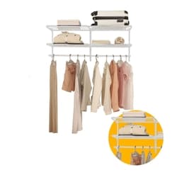 Kit Modular Duplo Branco Para Organizar Ambientes 120 X 50 Cm Mo0024