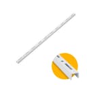 Trilho Cremalheira Simples Branco de 50 Cm Em Aço Para Prateleiras