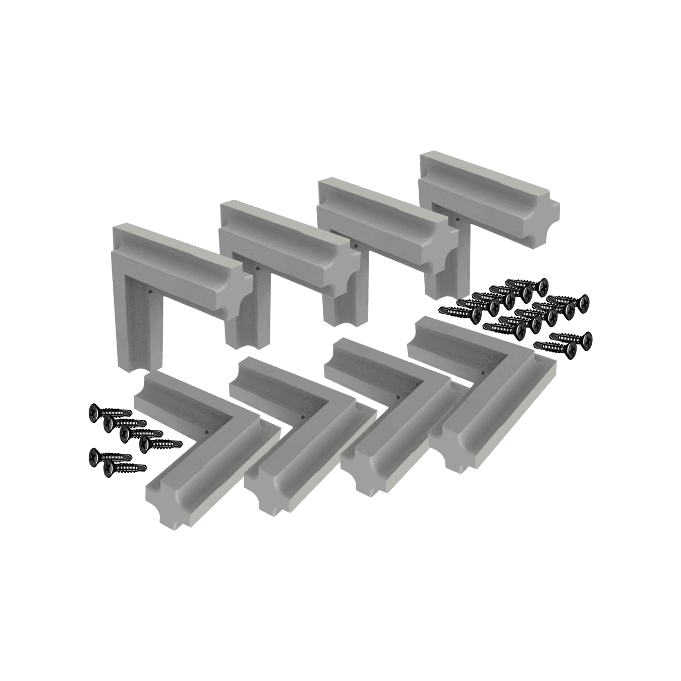 Conector 45º Graus Para O Perfil Link Com Parafuso Preto 8 Unidades Rometal