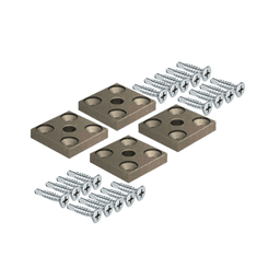 Kit de Acessórios Em Champanhe Claro de Fixação de Rodízios Ou Sapata Do Perfil Link Rometal