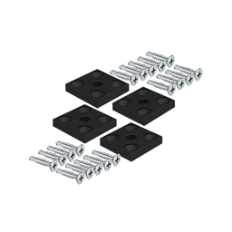 Kit de Acessórios Preto de Fixação de Rodízios Ou Sapata Do Perfil Link Rometal