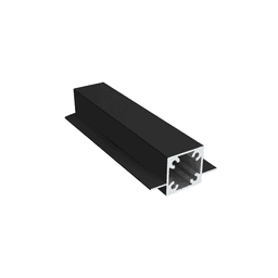 Perfil Link Em Preto Fosco Com Duas Abas Rm311 Rometal