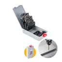 Kit Jogo de Brocas Em Aço Rápido Hss Point Teq Probox Para Metal Com 25 Brocas Bosch