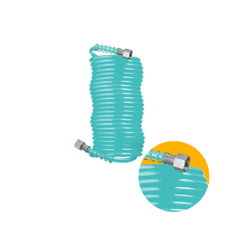 Mangueira Espiral de 8mm X 10 Mts Nylon Encaixe Rosca 1/4 Npt