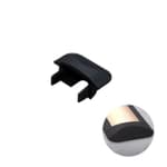 Ponteira Preto Fosco Para Perfil Led Baixo de Embutir Pe331 Rometal
