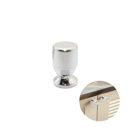 Puxador Ponto Cromado 15 X 25 Mm Para Portas Criativa