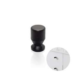 Puxador Ponto Preto Fosco 15 X 25 Mm Para Portas Criativa