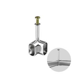 Suporte Tubo Cabide 90º Oval Em Aço