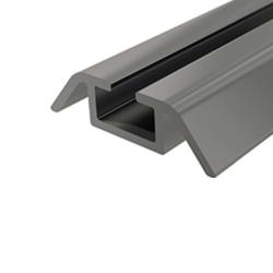 Trilho Inferior Individual Em Anodizado Para Portas Correr Rm027 Rometal