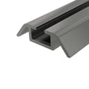 Trilho Inferior Individual Em Anodizado Para Portas Correr Rm027 Rometal