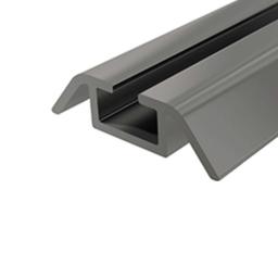 Trilho Inferior Individual Em Anodizado Para Portas Correr Rm027 Rometal